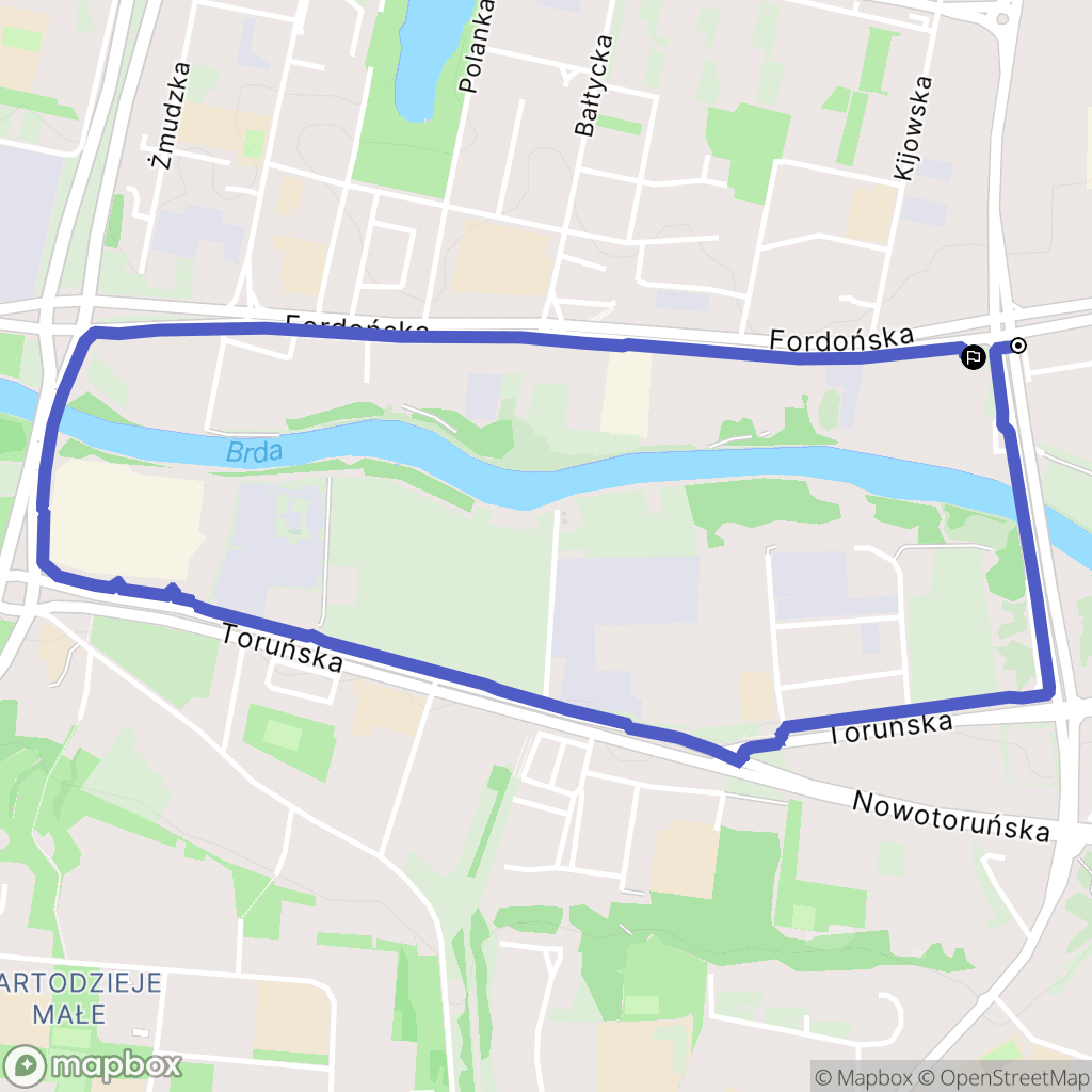 Bydgoszcz: mapa trasy - Poland