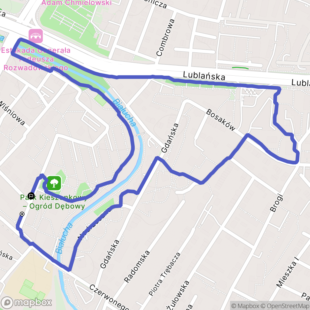 Kraków: mapa trasy - Poland