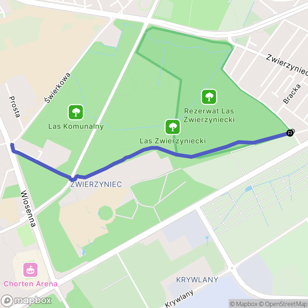 Białystok: mapa trasy - Poland