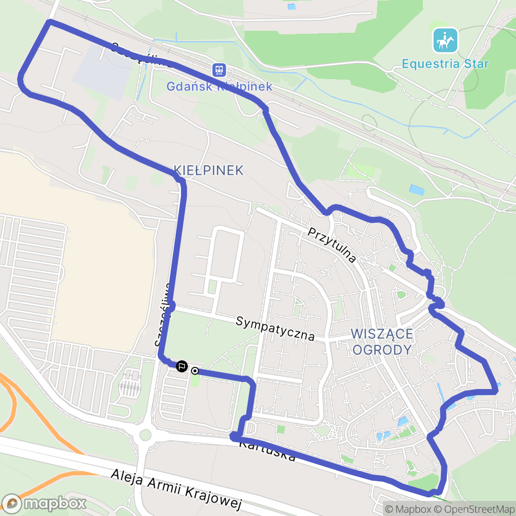 Gdańsk: mapa trasy - Poland