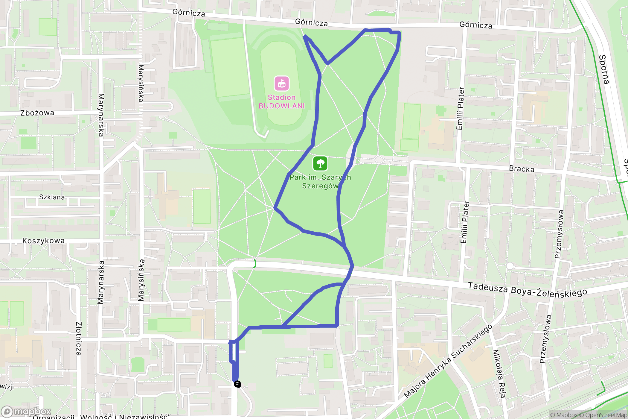 Łódź: mapa trasy - Poland