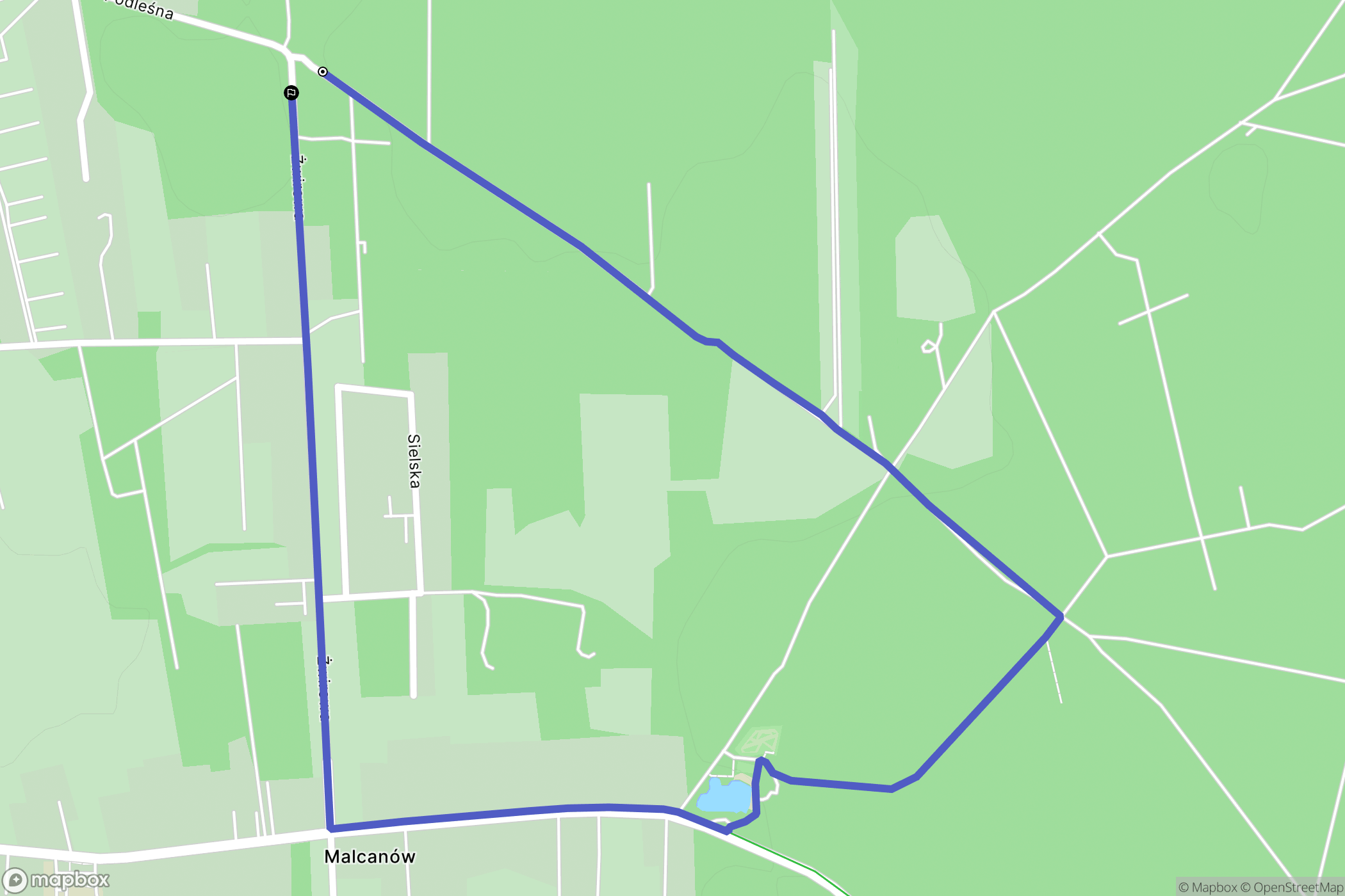 Malcanów: mapa trasy - Poland