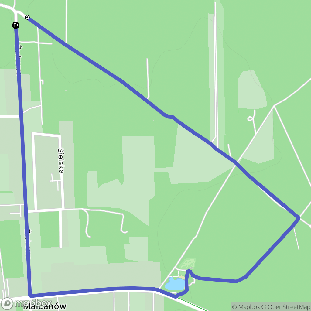 Malcanów: mapa trasy - Poland