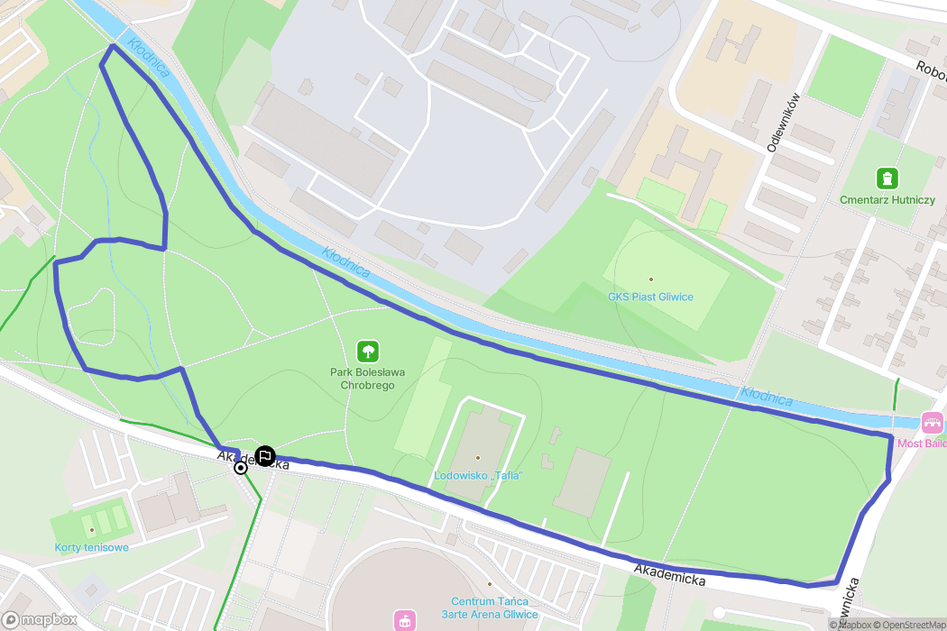 Gliwice: mapa trasy - Poland