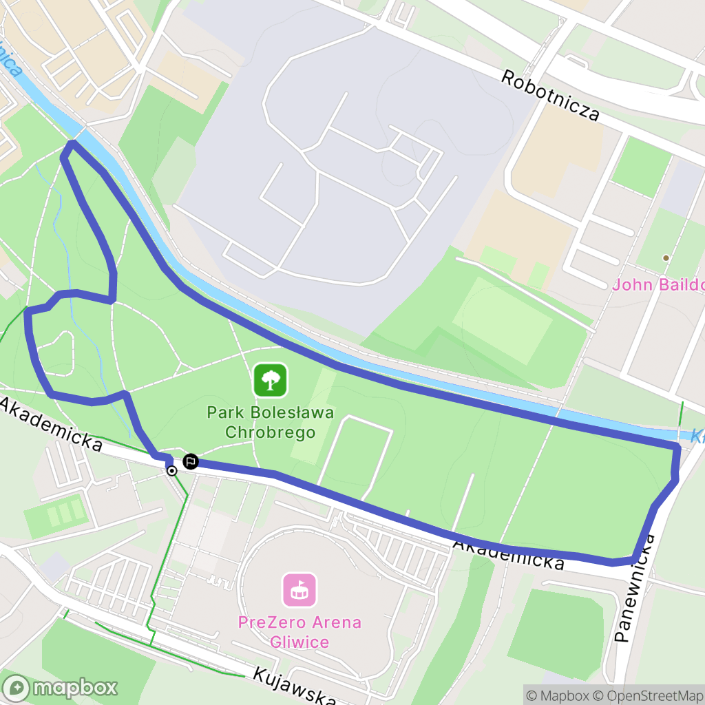 Gliwice: mapa trasy - Poland