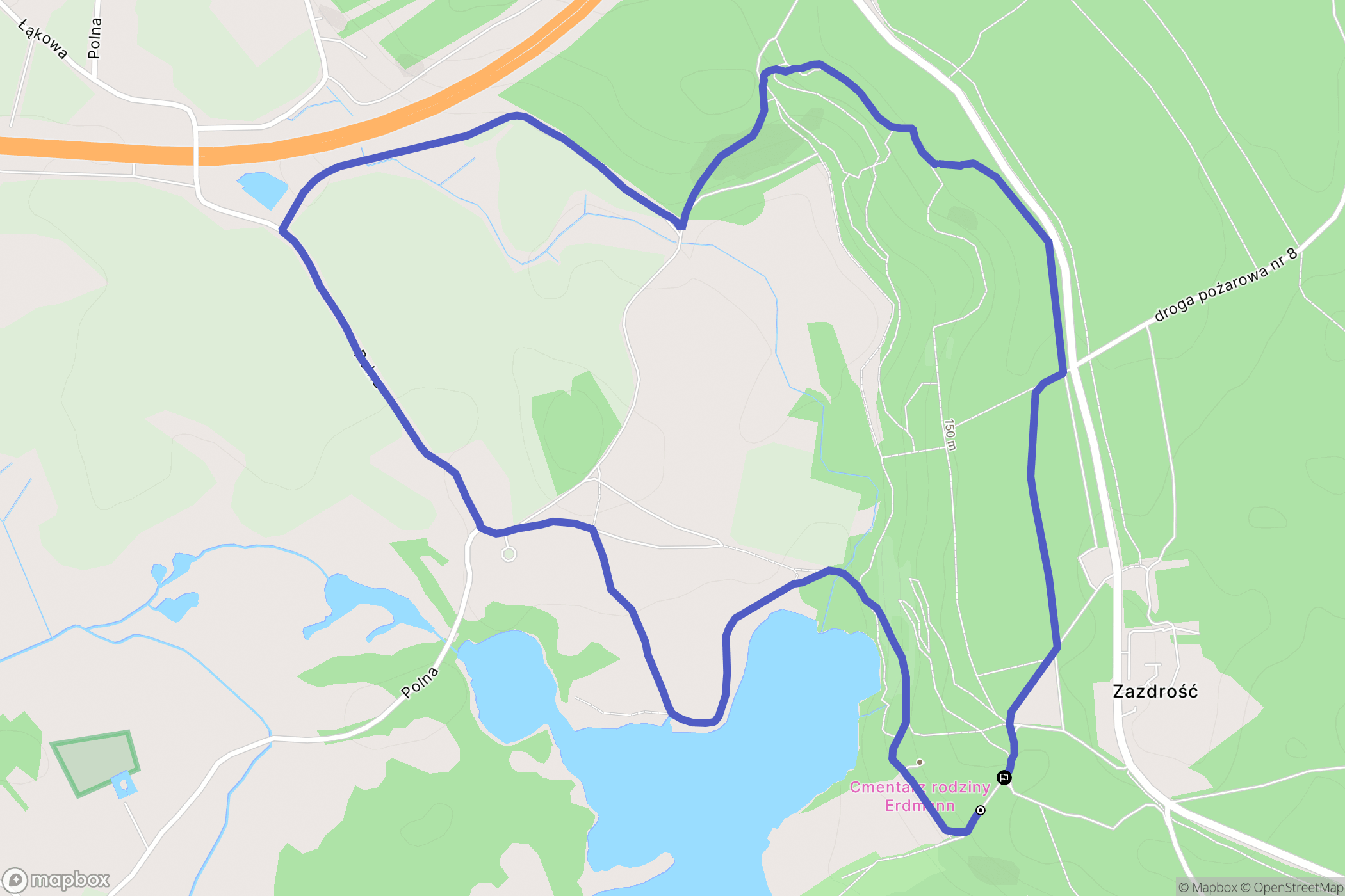 Zazdrość: mapa trasy - Poland