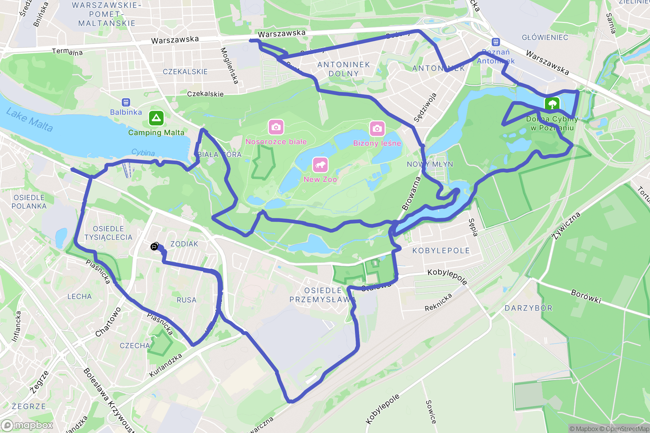 Poznań: mapa trasy - Poland