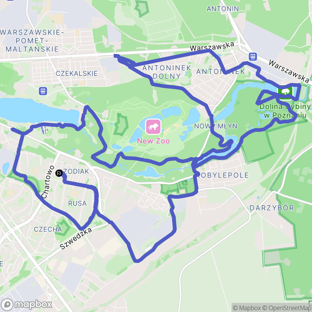 Poznań: mapa trasy - Poland