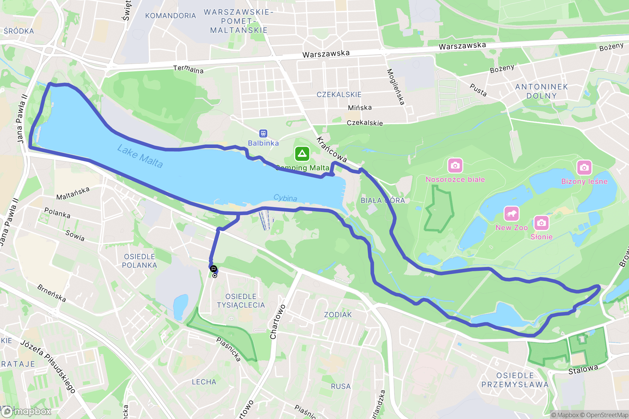 Poznań: mapa trasy - Poland