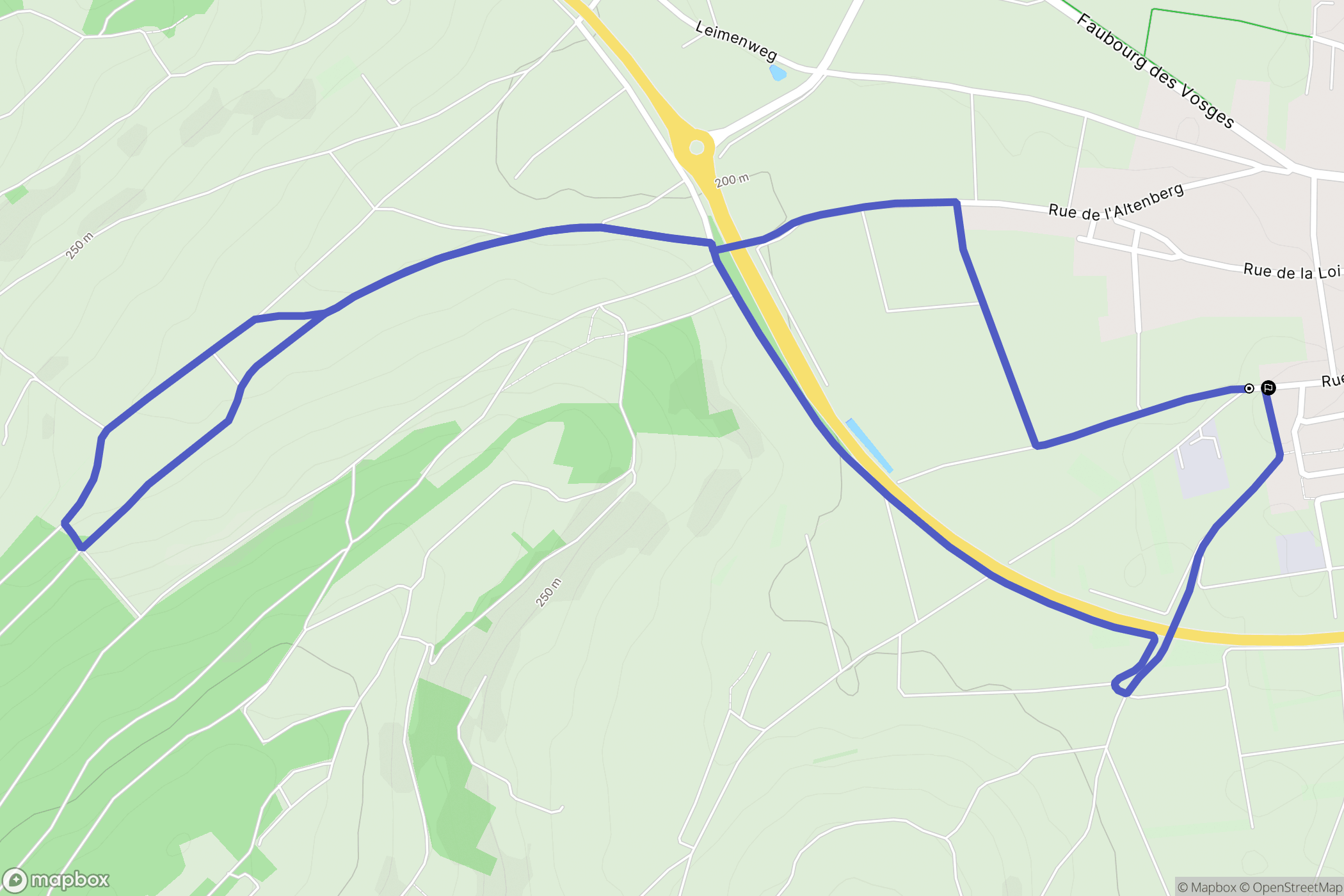 Dorlisheim : carte du parcours de randonnée - France