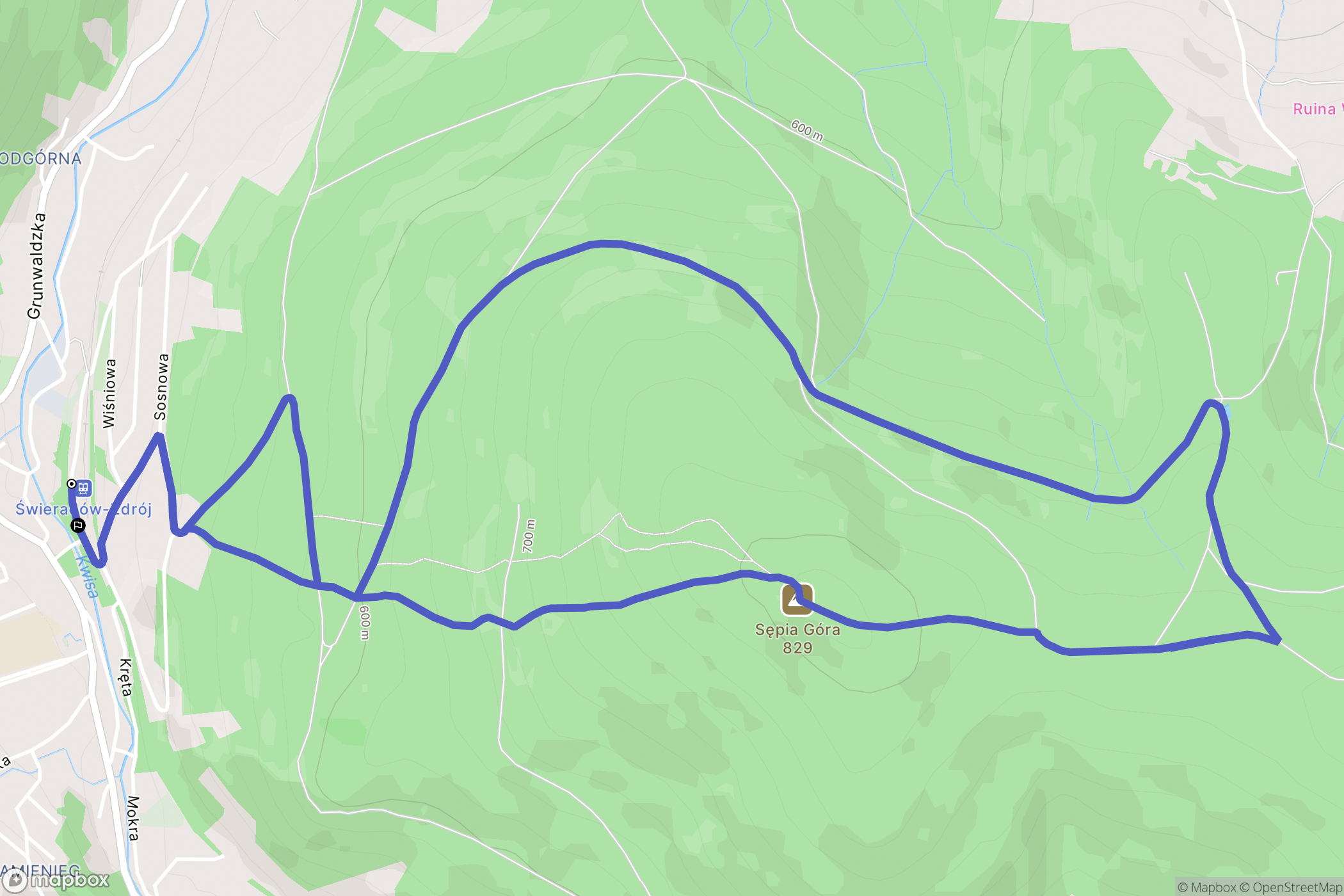 Świeradów-Zdrój: mapa trasy - Poland