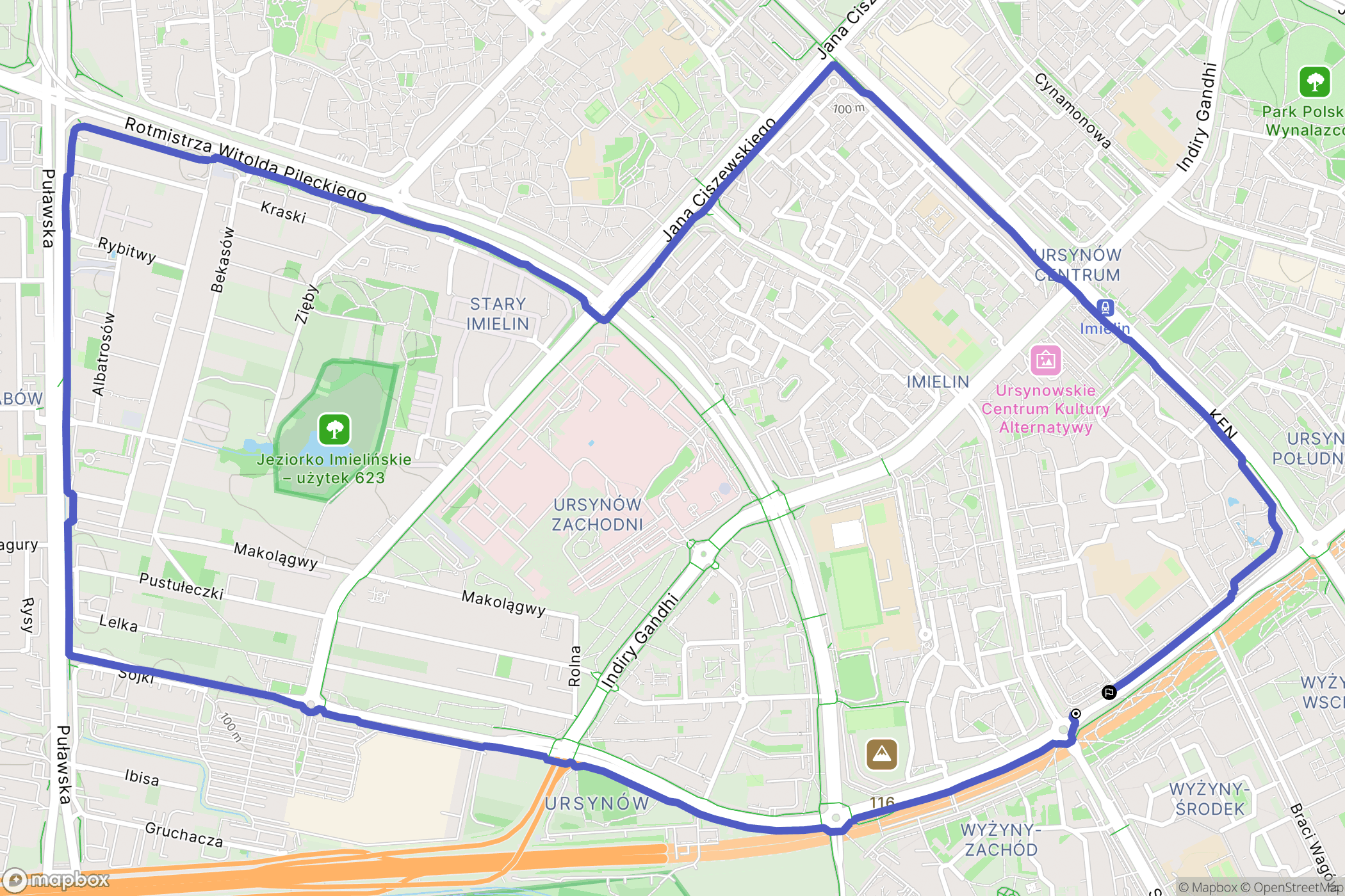 Warszawa: mapa trasy - Poland