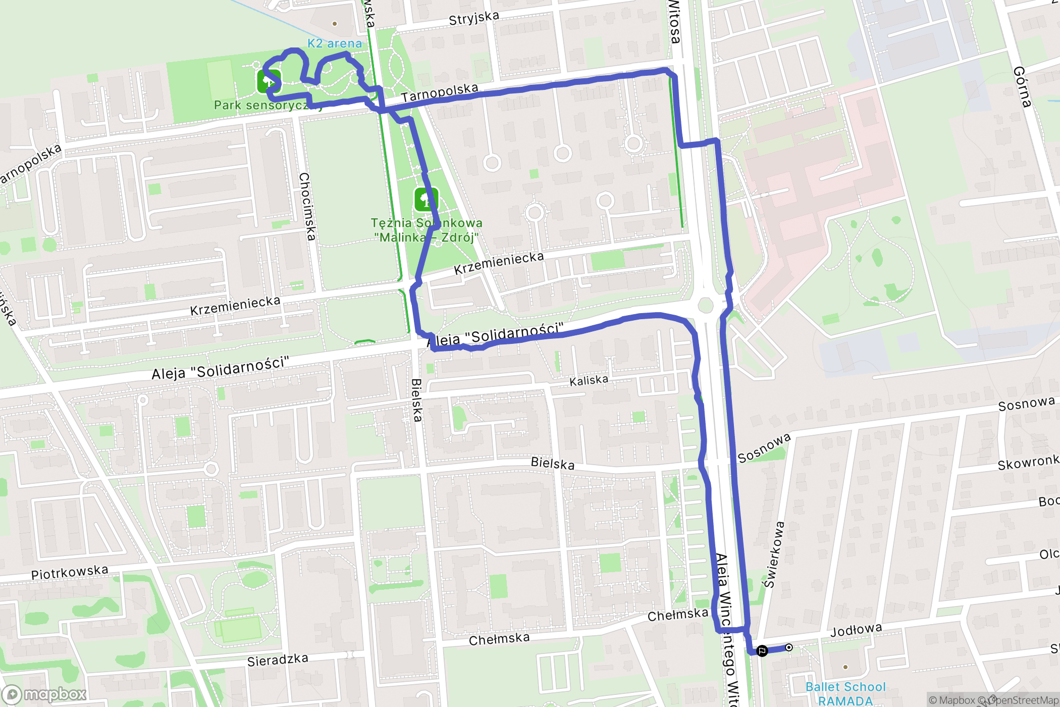 Opole: mapa trasy - Poland