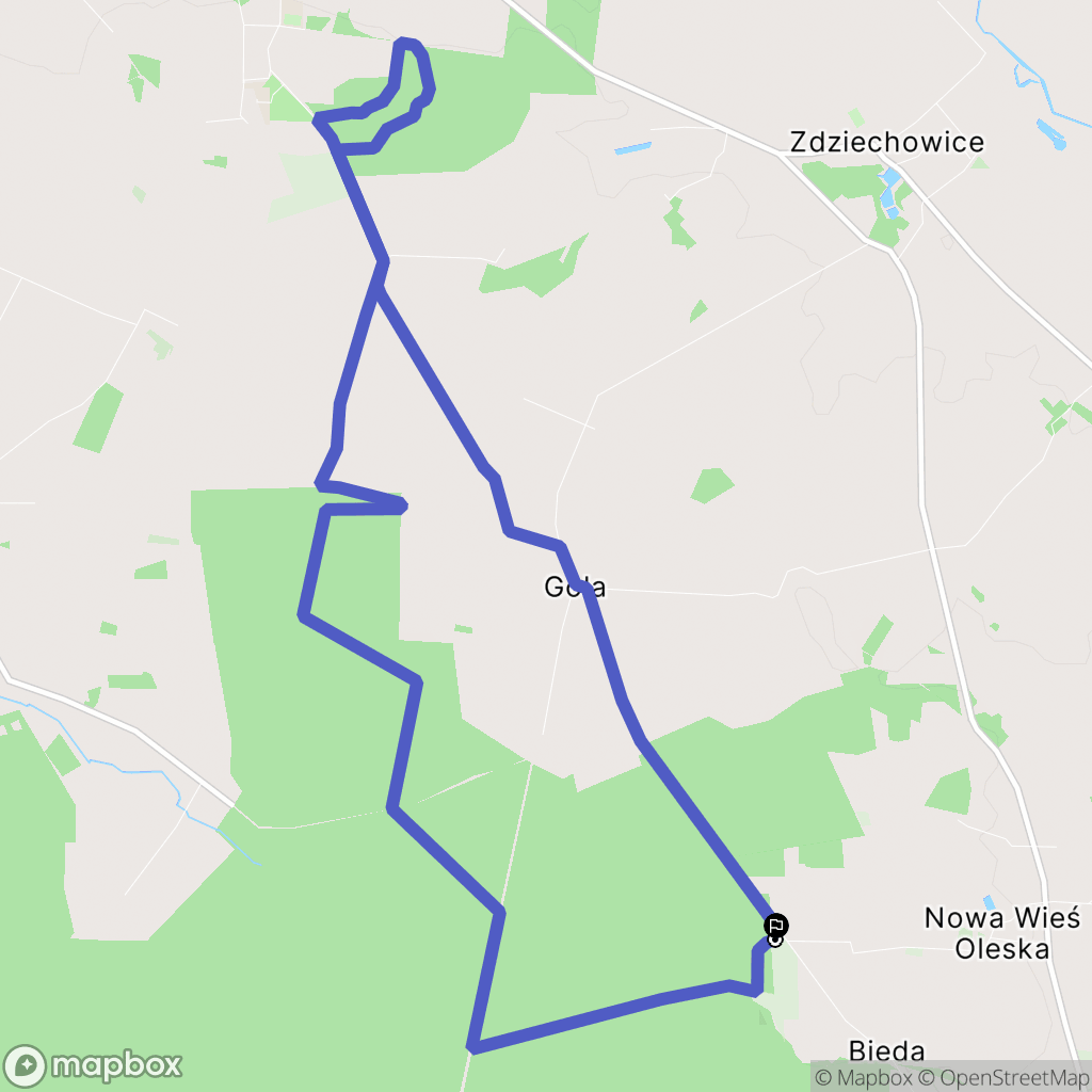 Nowa Wieś: mapa trasy - Poland