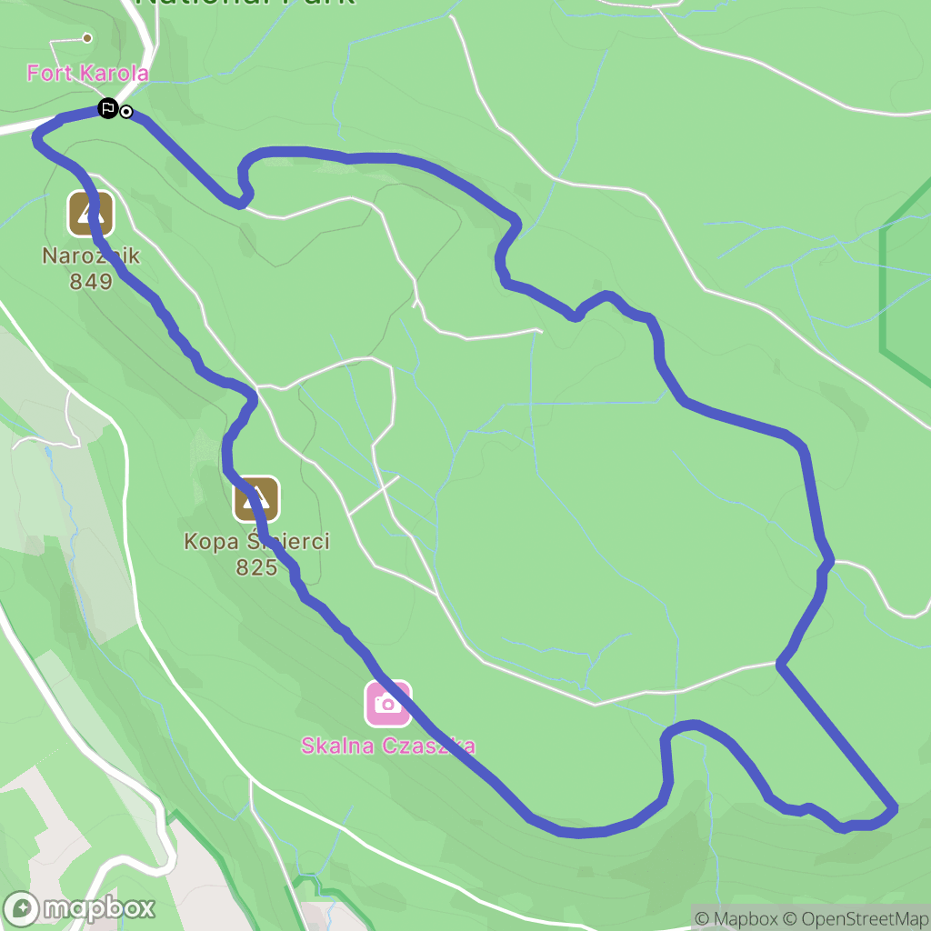 Kudowa-Zdrój: mapa trasy - Poland