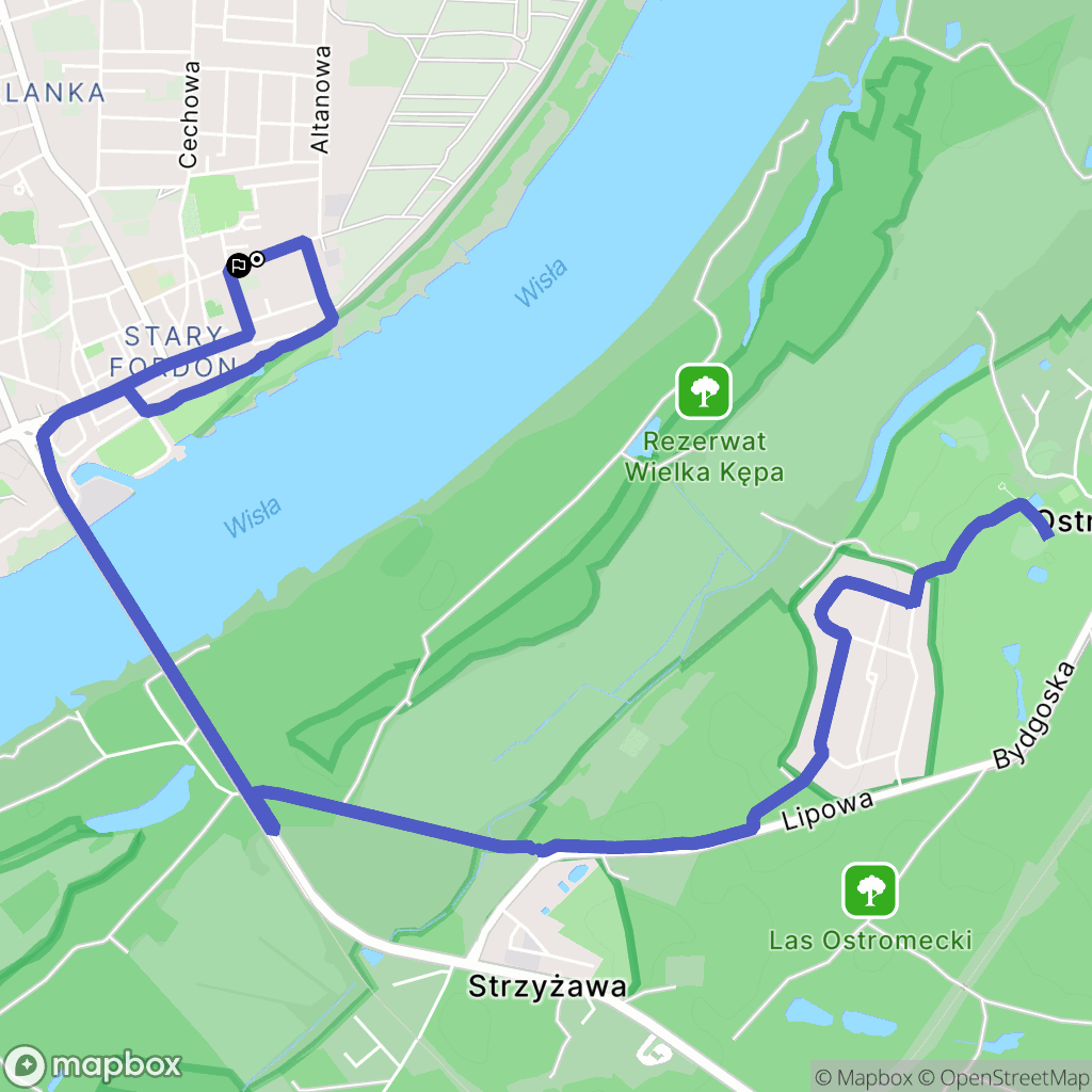 Bydgoszcz: mapa trasy - Poland