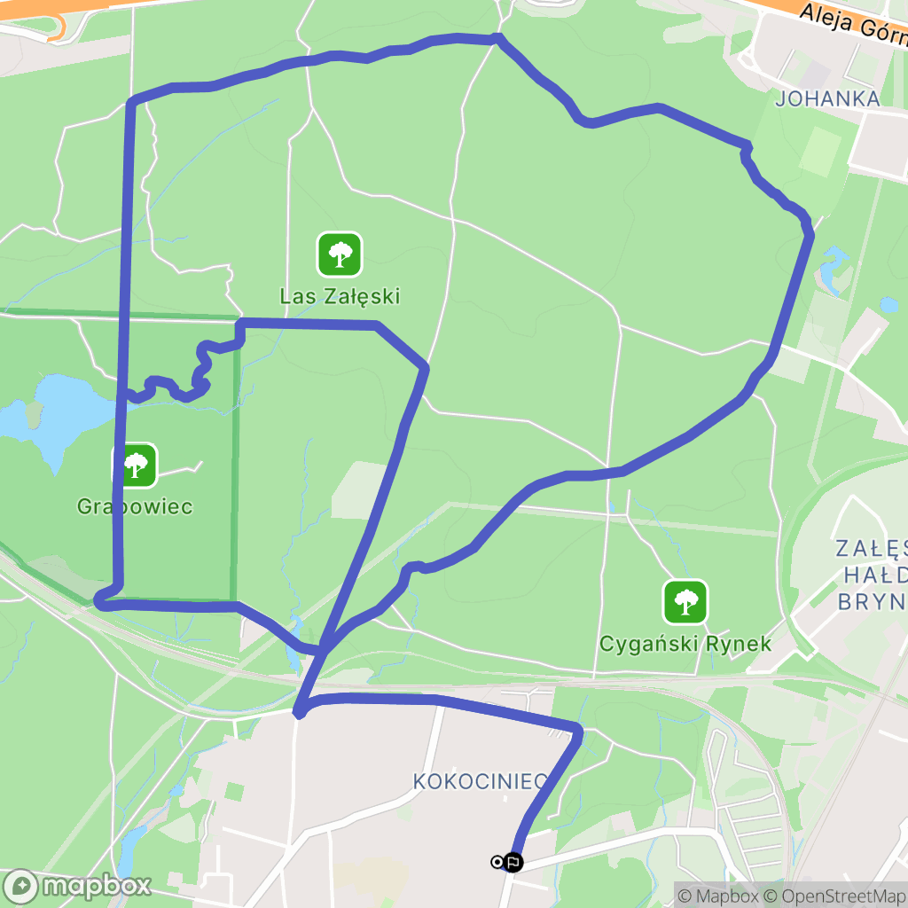 Katowice: mapa trasy - Poland