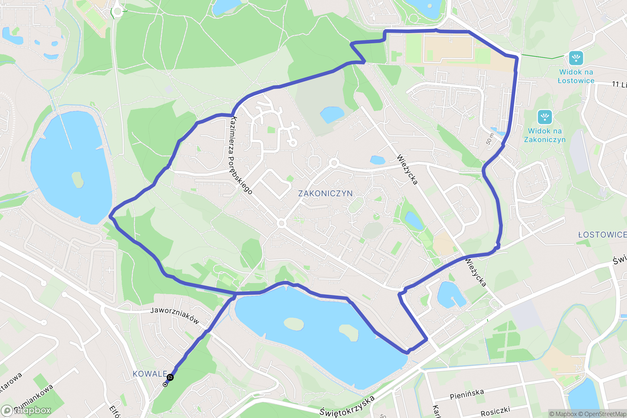 Gdańsk: mapa trasy - Poland