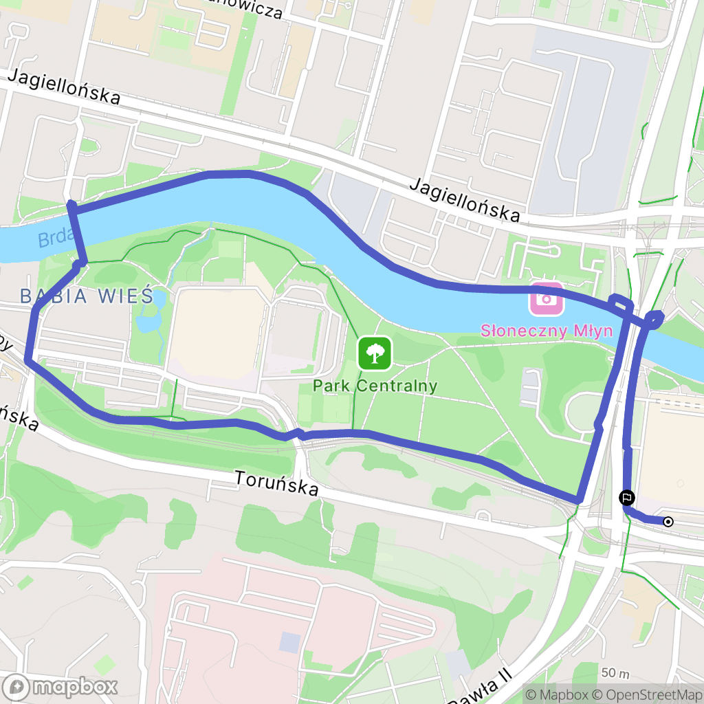 Bydgoszcz: mapa trasy - Poland