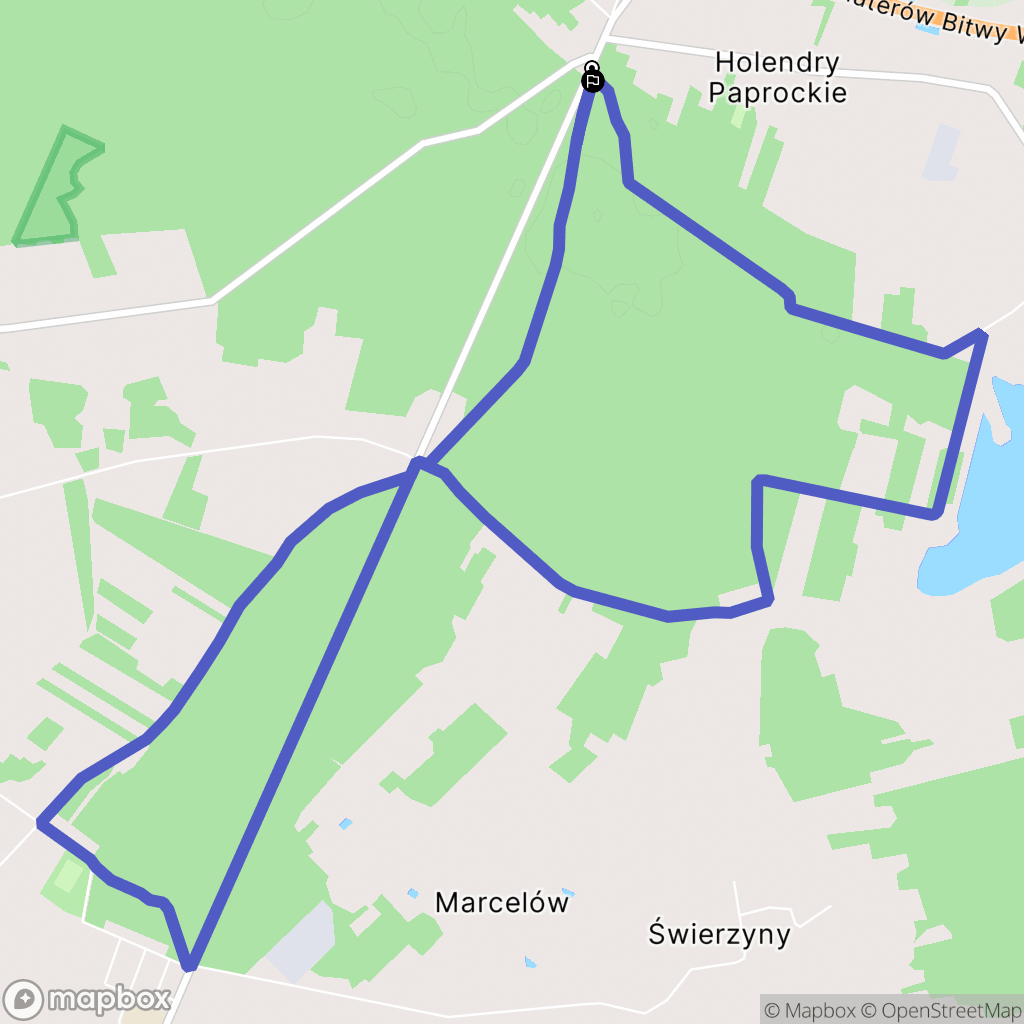 Poręby: mapa trasy - Poland