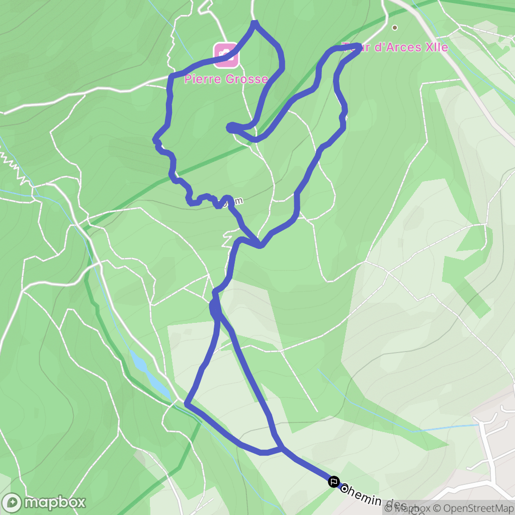 Saint-Ismier : carte du parcours de randonnée - France