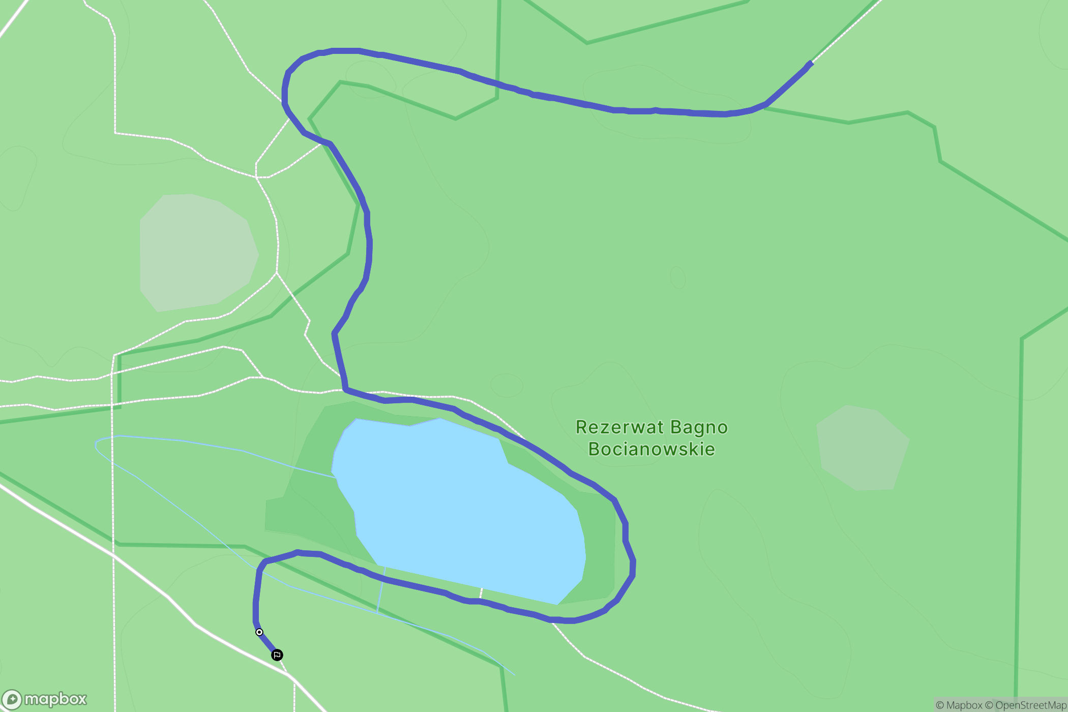 Bocian: mapa trasy - Poland