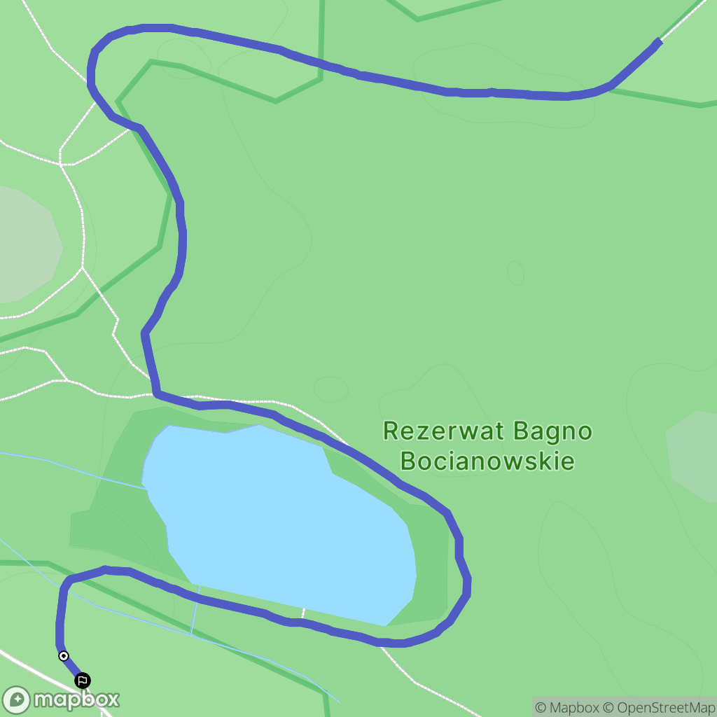 Bocian: mapa trasy - Poland