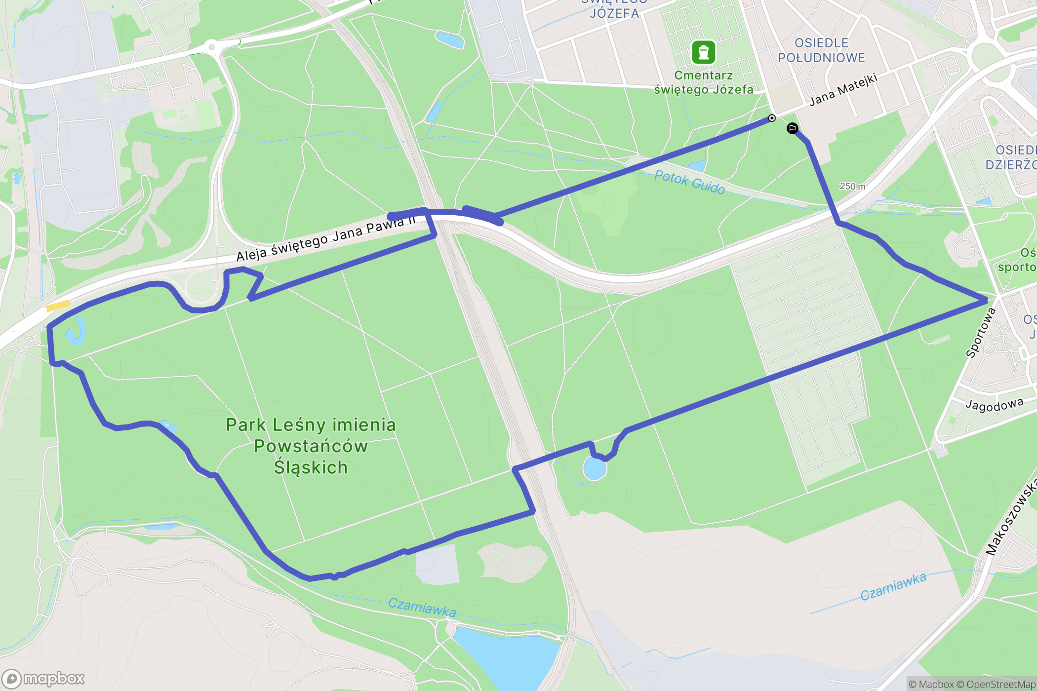 Zabrze: mapa trasy - Poland