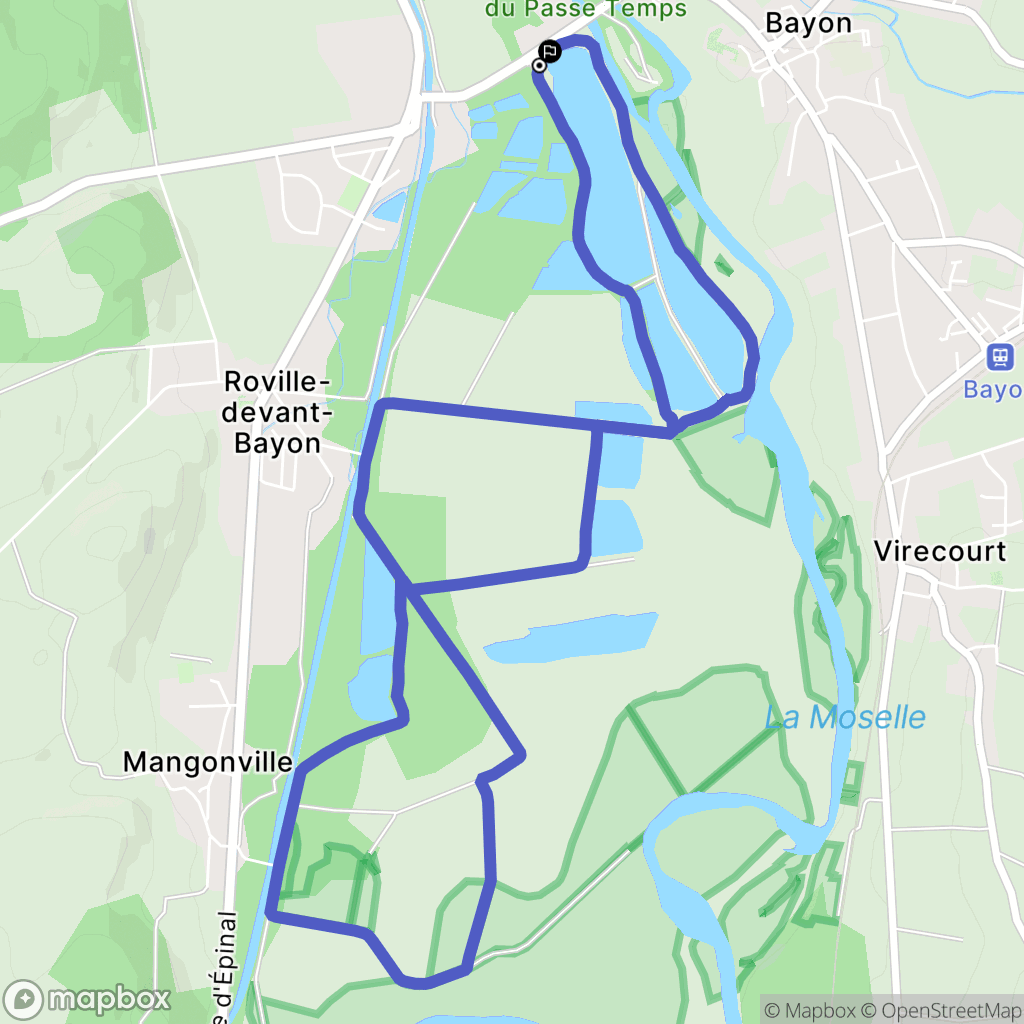 Bayon : carte du parcours de randonnée - France