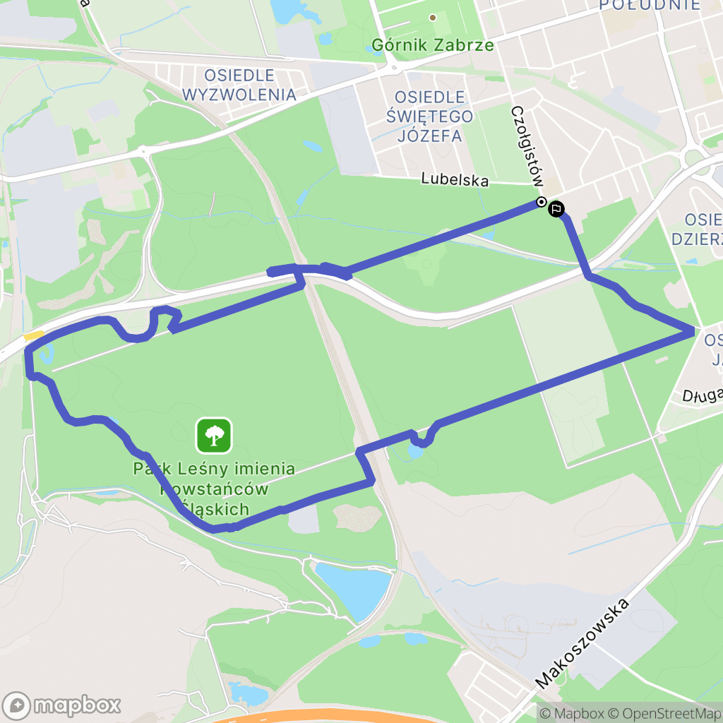 Zabrze: mapa trasy - Poland