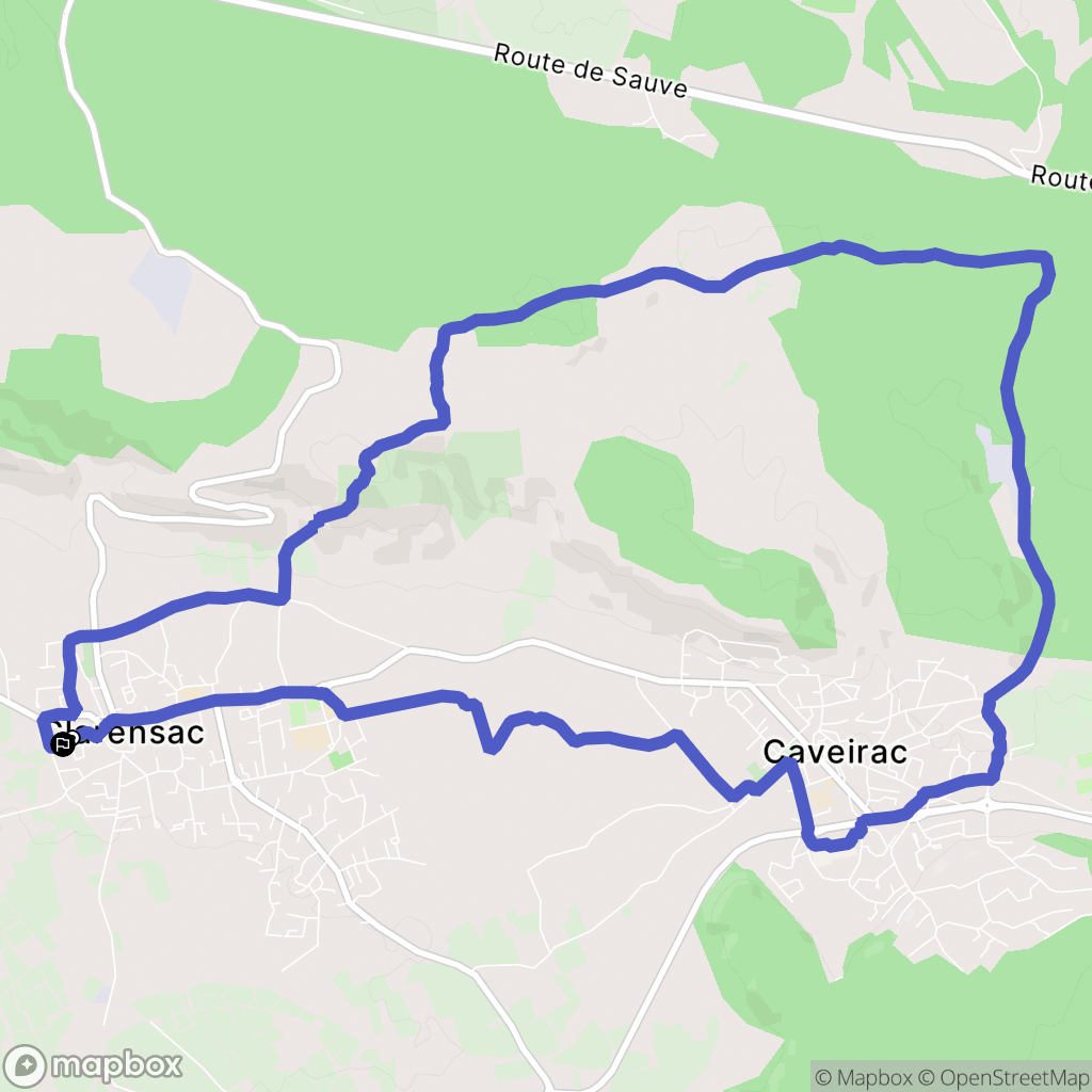 Clarensac : carte du parcours de randonnée - France