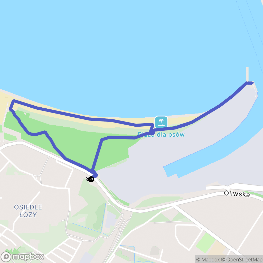 Gdańsk: mapa trasy - Poland