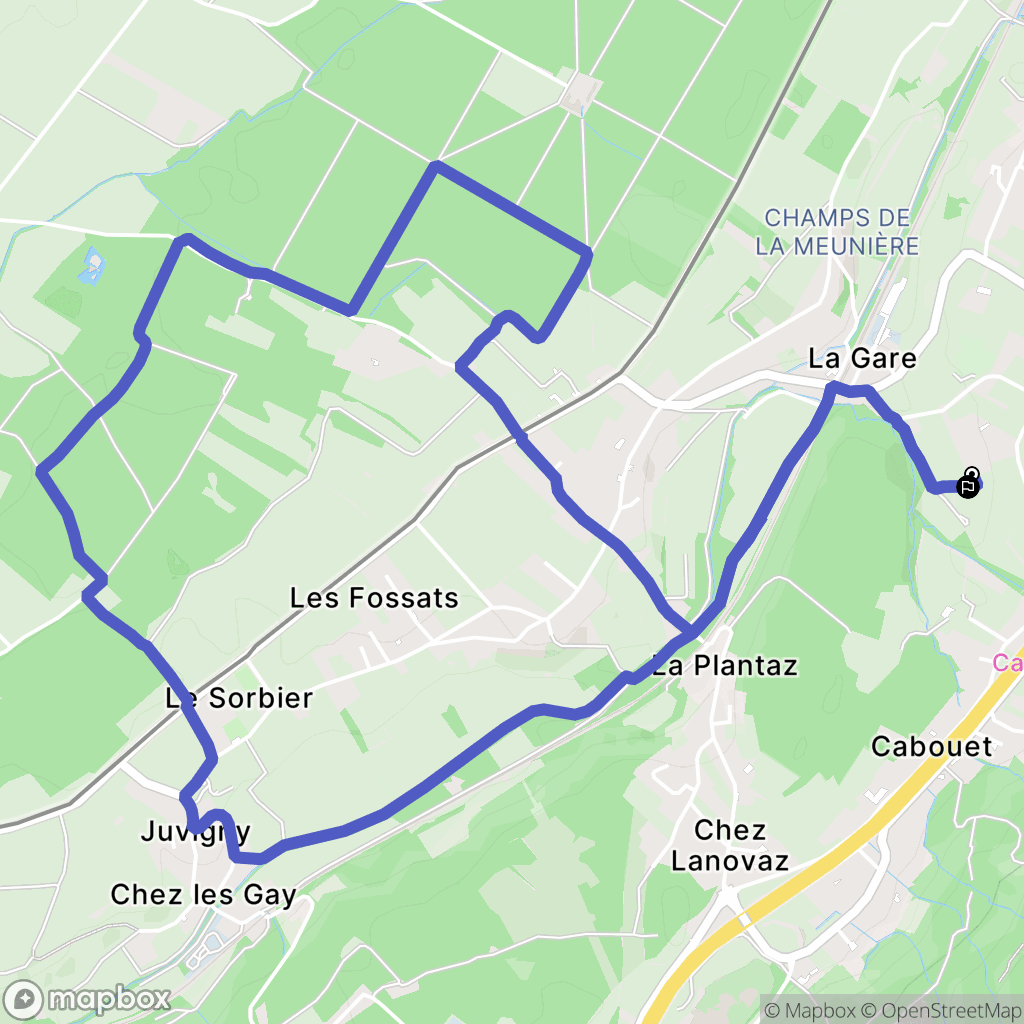 Saint-Cergues : carte du parcours de randonnée - France