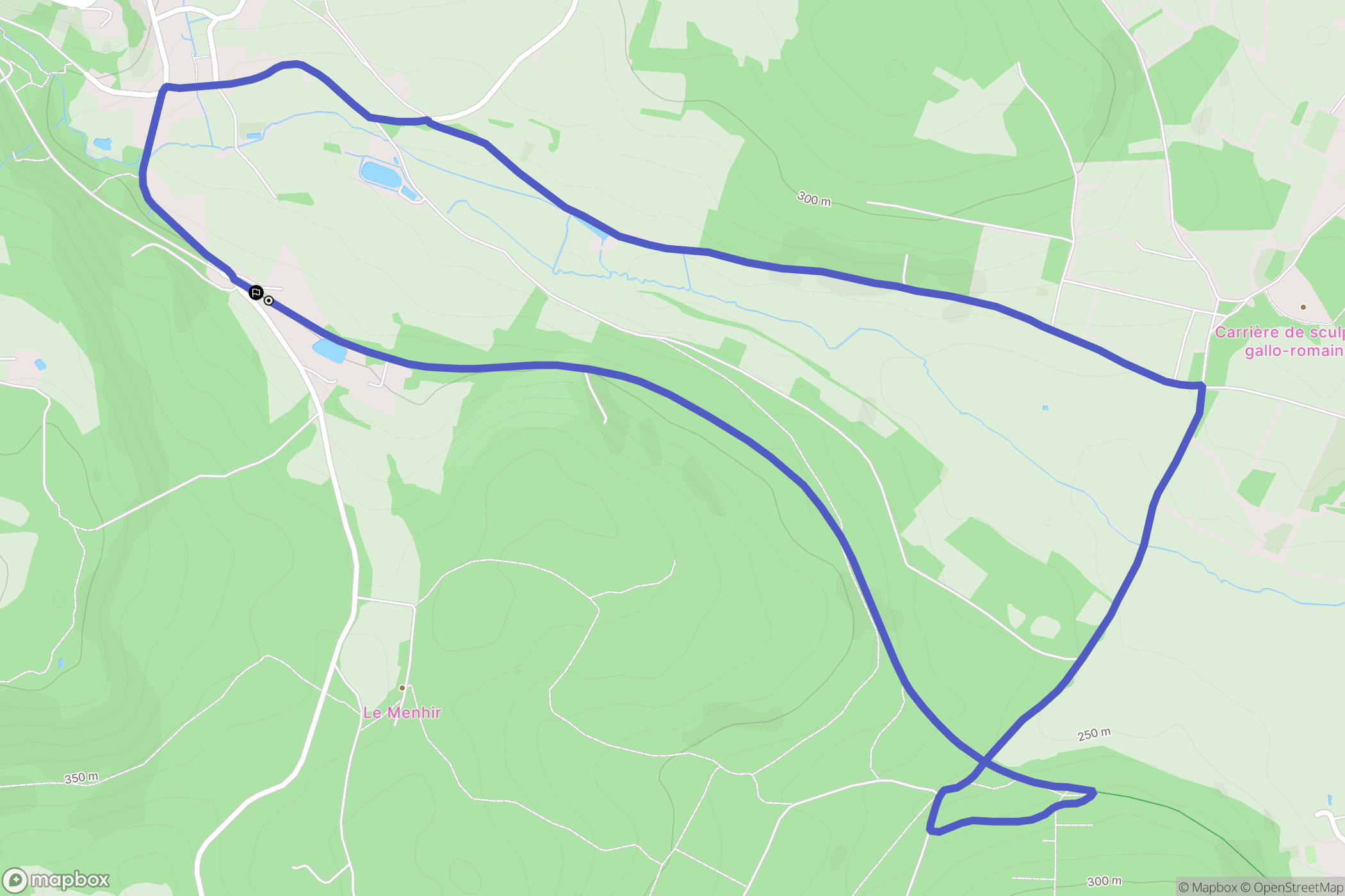 Culles-les-Roches : carte du parcours de randonnée - France