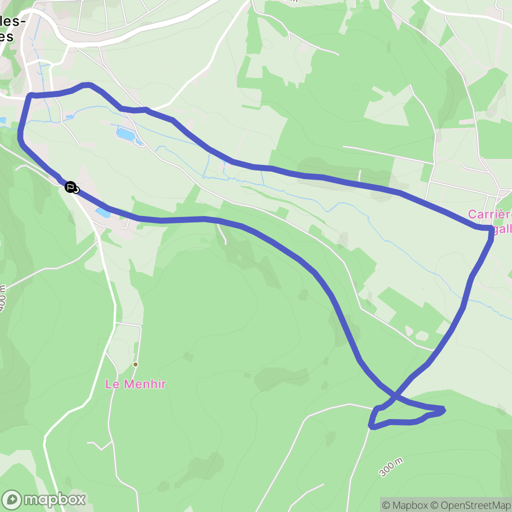 Culles-les-Roches : carte du parcours de randonnée - France