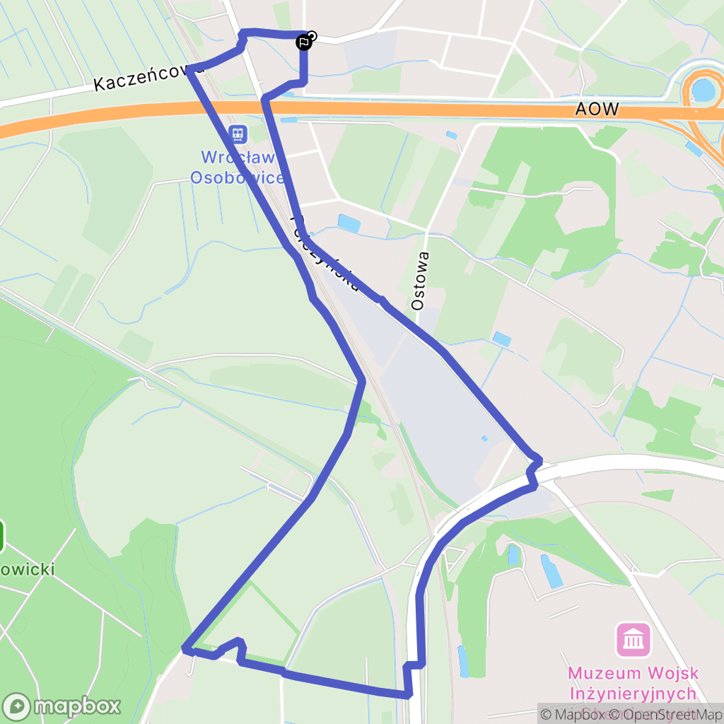 Wrocław: mapa trasy - Poland