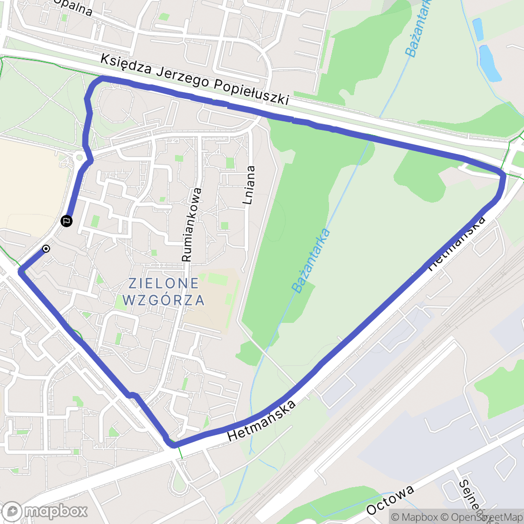 Białystok: mapa trasy - Poland