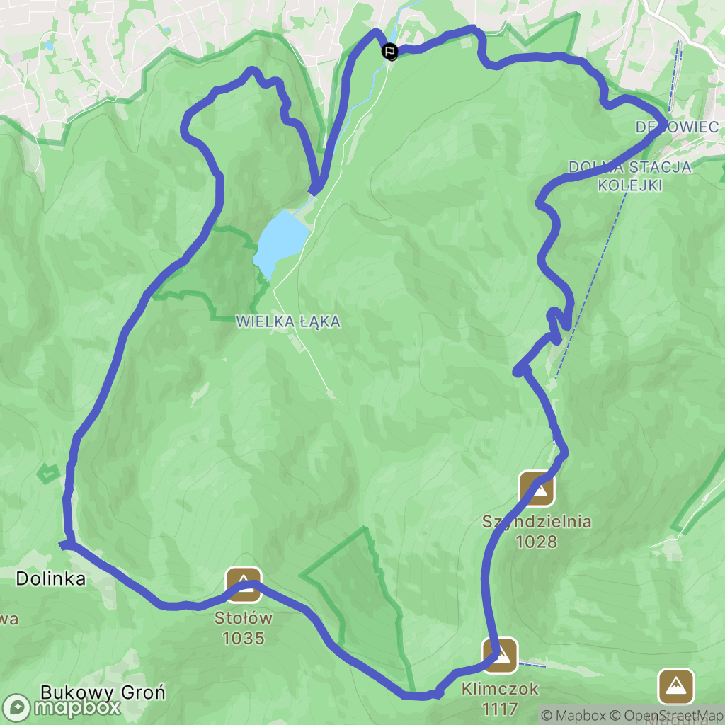 Bielsko-Biała: mapa trasy - Poland