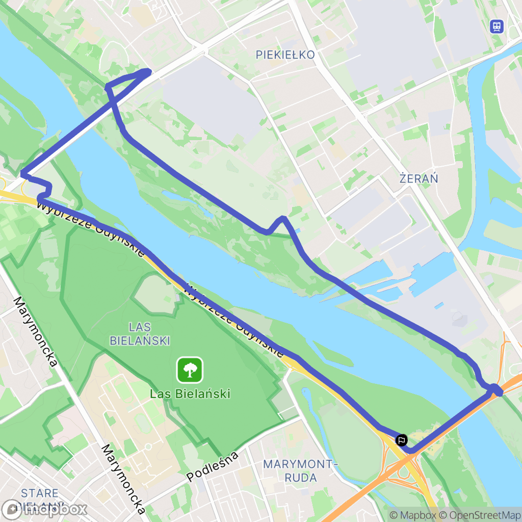 Warsaw: mapa trasy - Poland