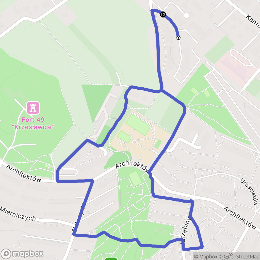 Kraków: mapa trasy - Poland