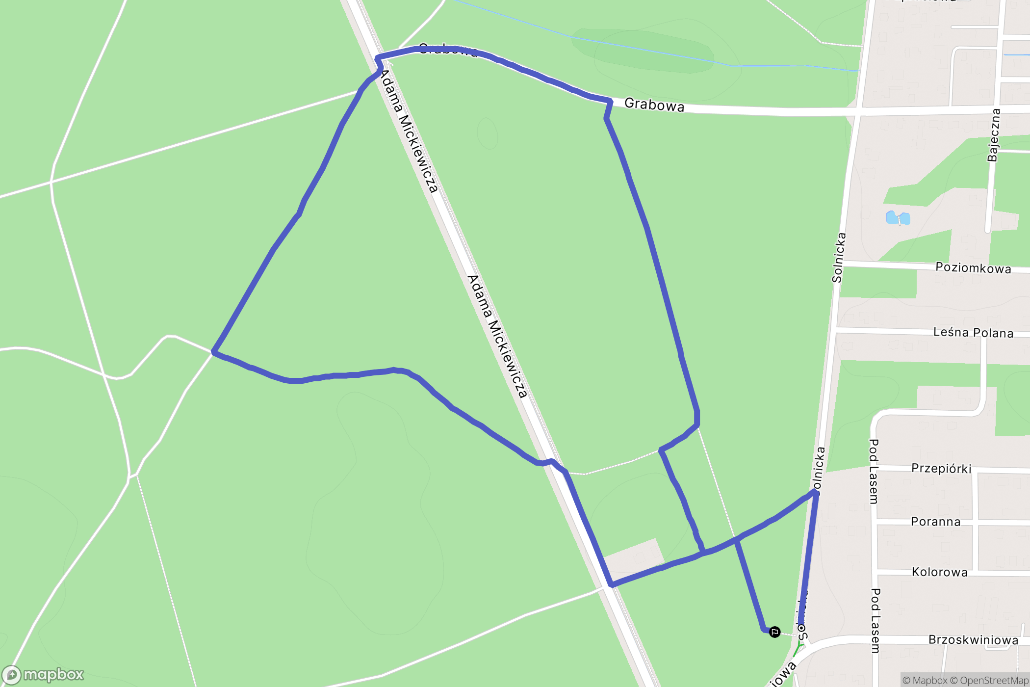 Białystok: mapa trasy - Poland
