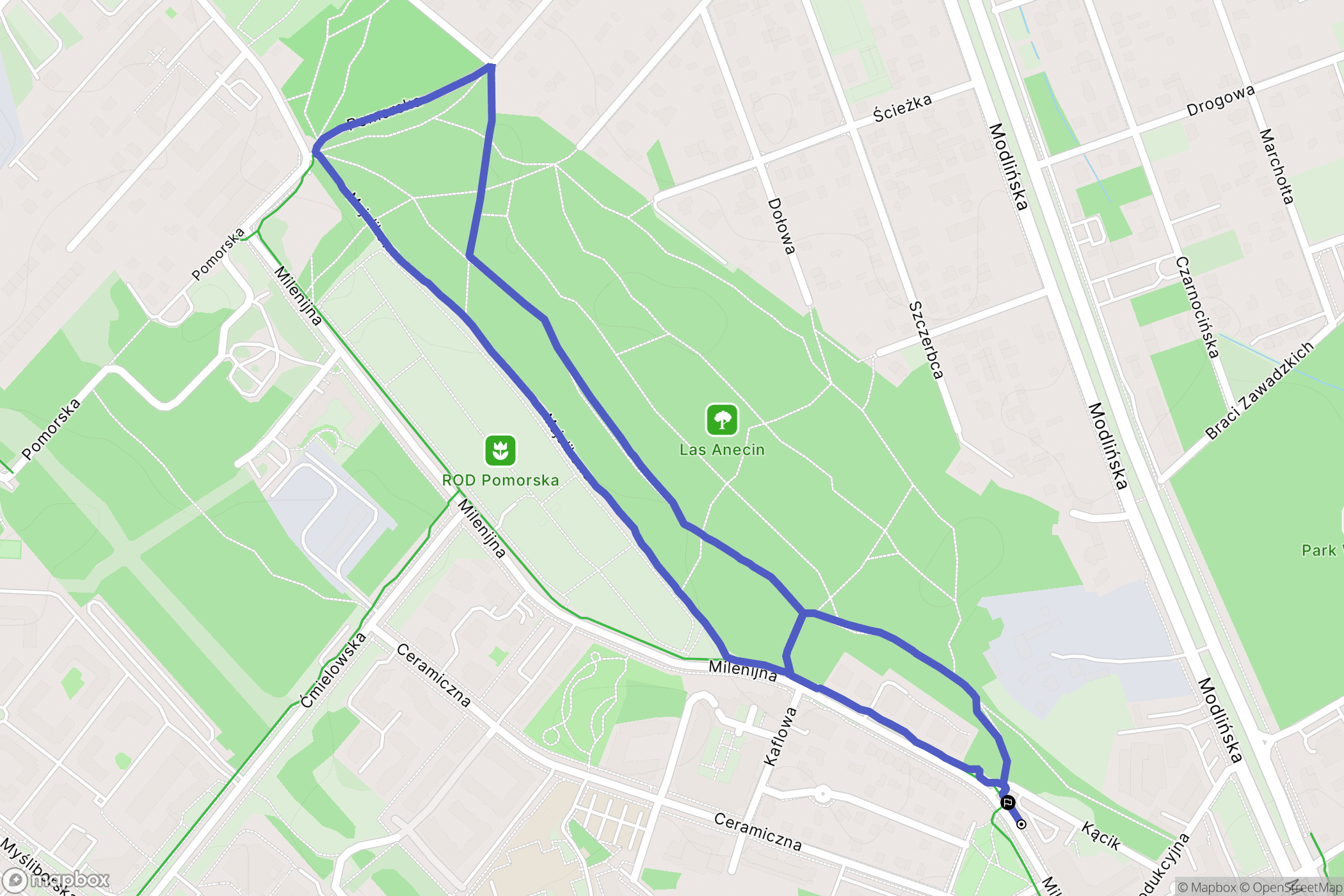Warszawa: mapa trasy - Poland