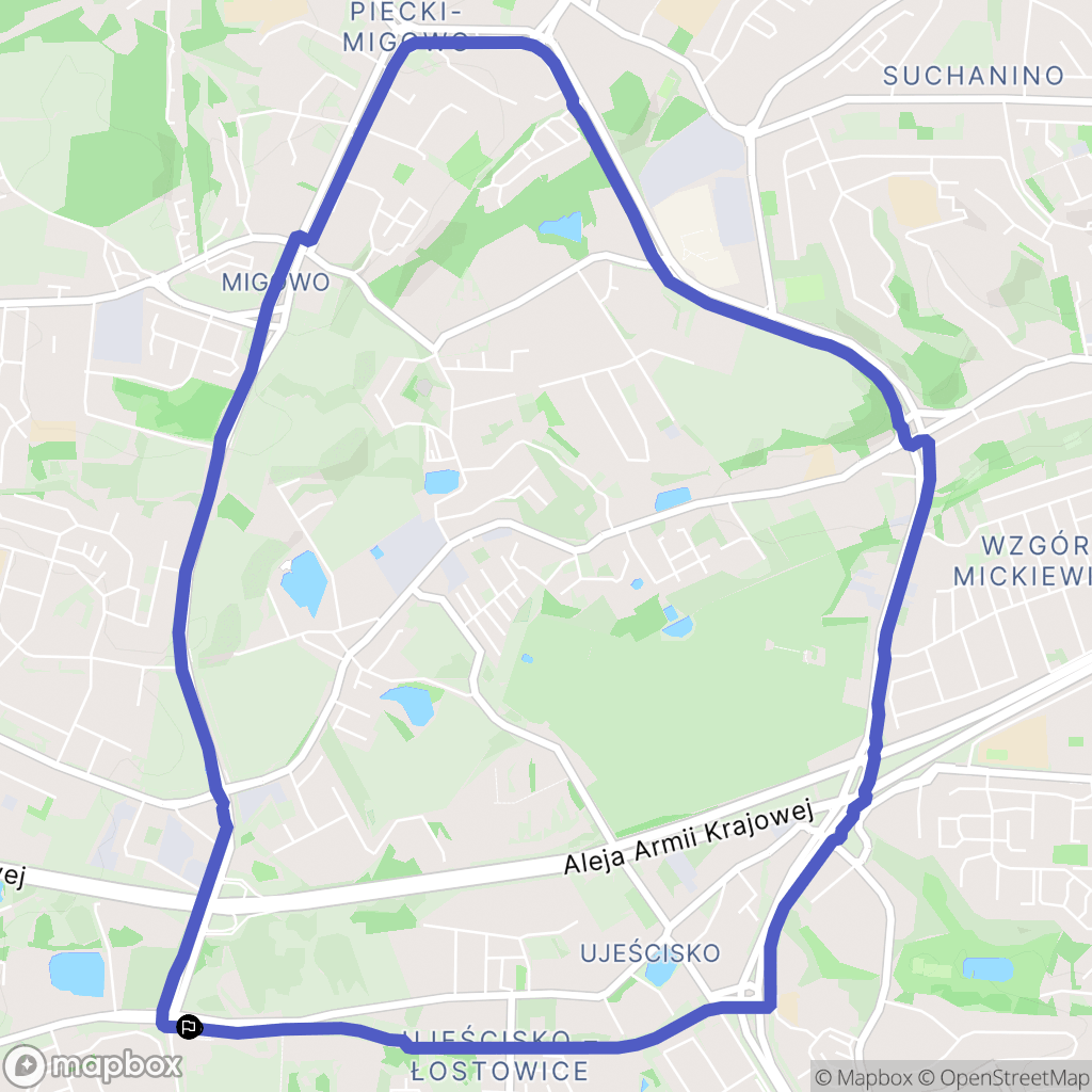 Gdańsk: mapa trasy - Poland