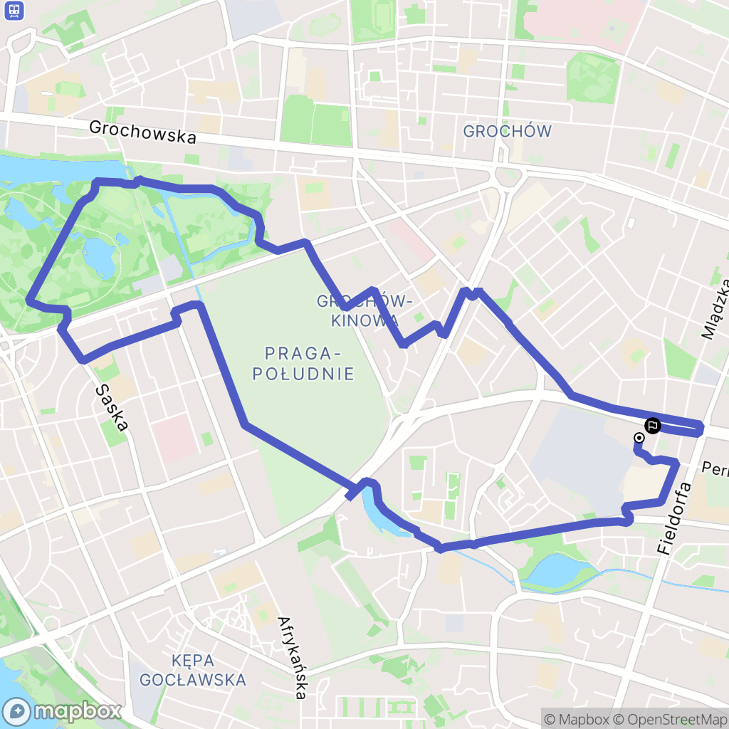 Warszawa: mapa trasy - Poland