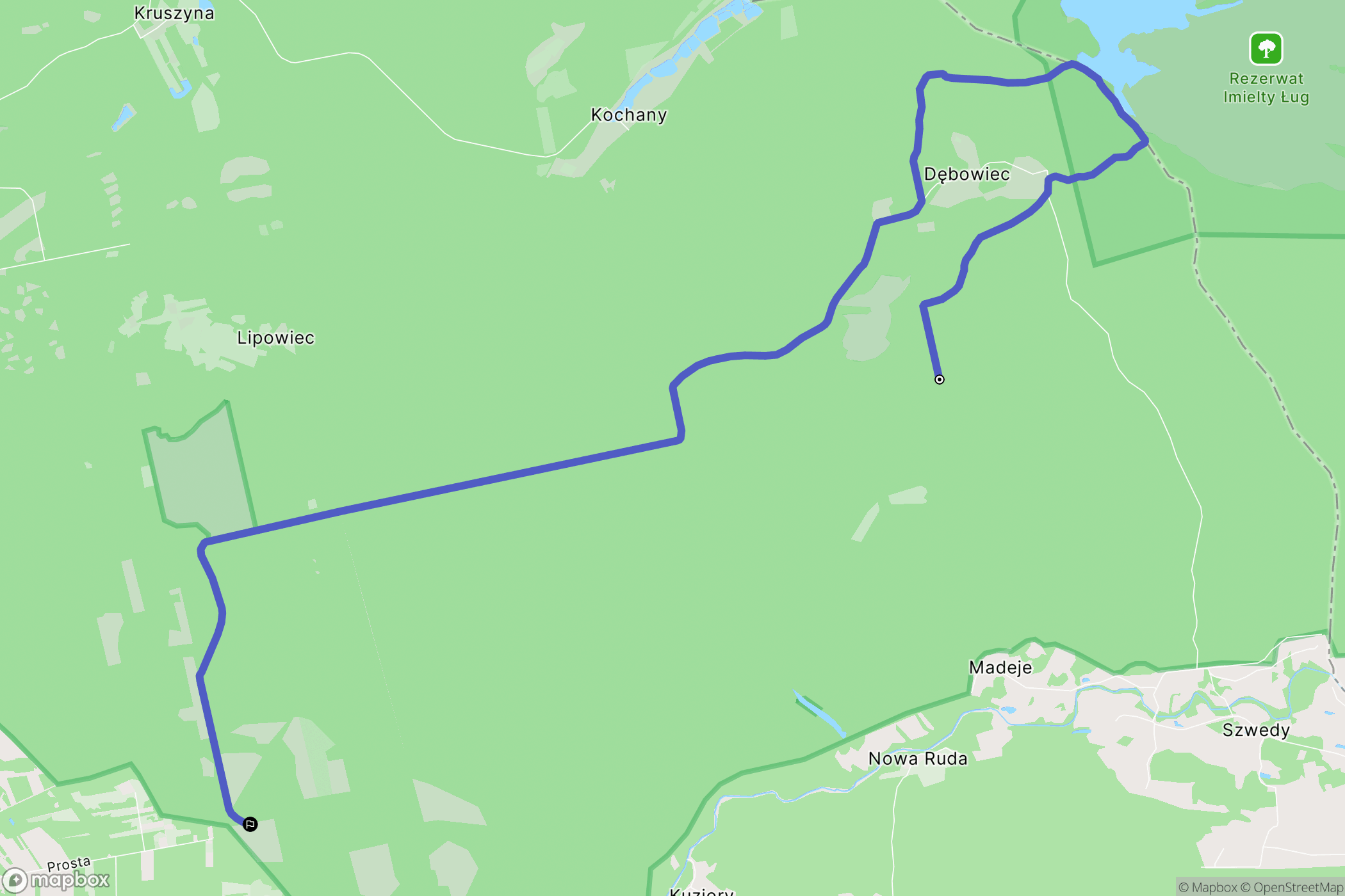 Szwedy: mapa trasy - Poland