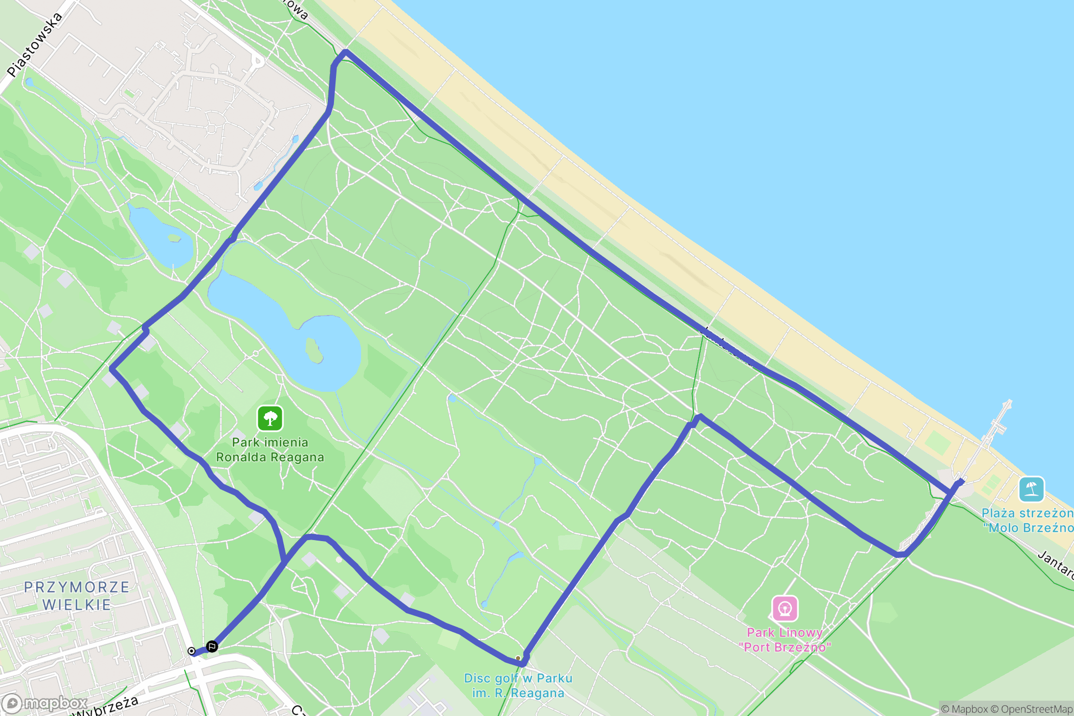 Gdańsk: mapa trasy - Poland