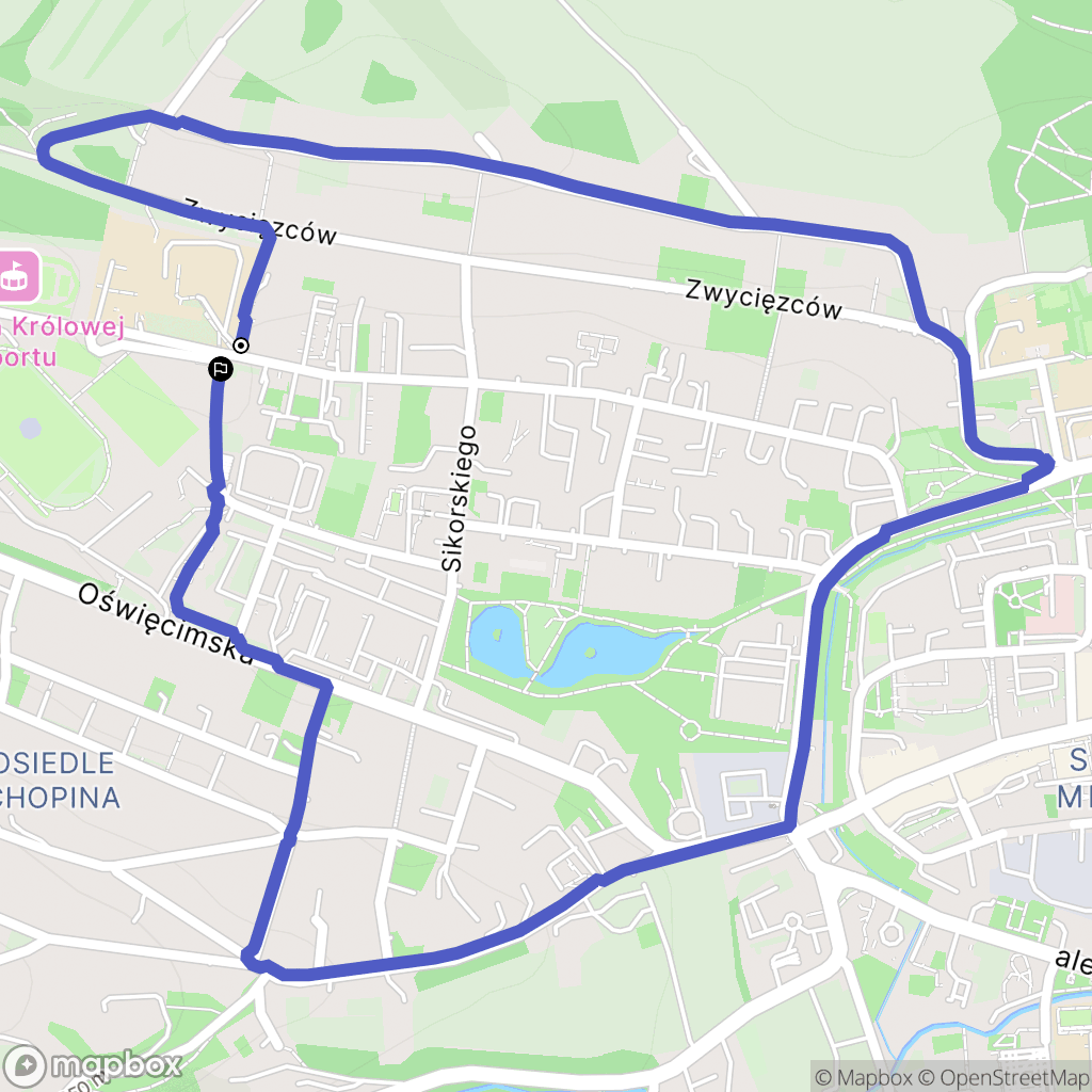 Lwówek Śląski: mapa trasy - Poland