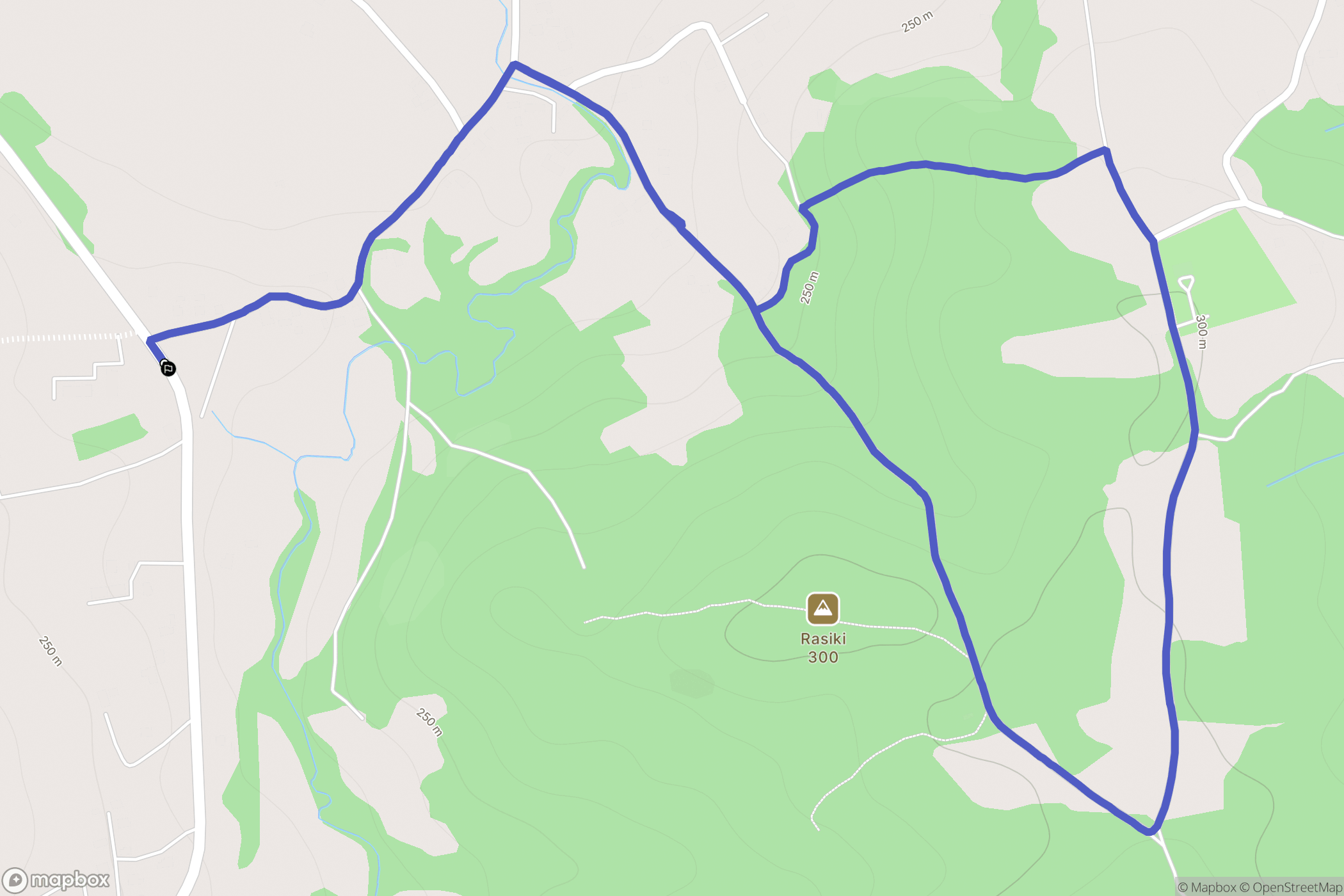 Podolany: mapa trasy - Poland