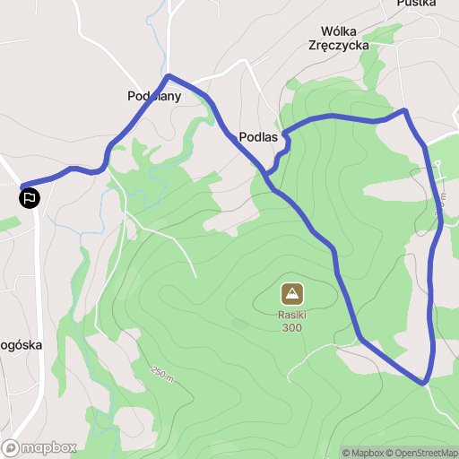Podolany: mapa trasy - Poland