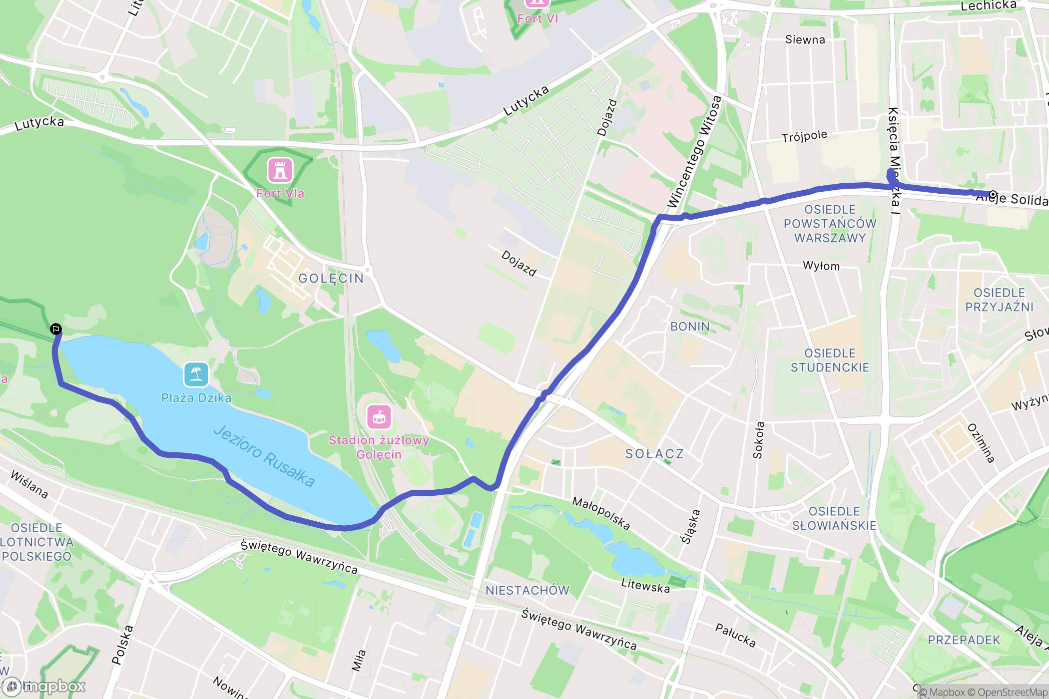 Poznań: mapa trasy - Poland